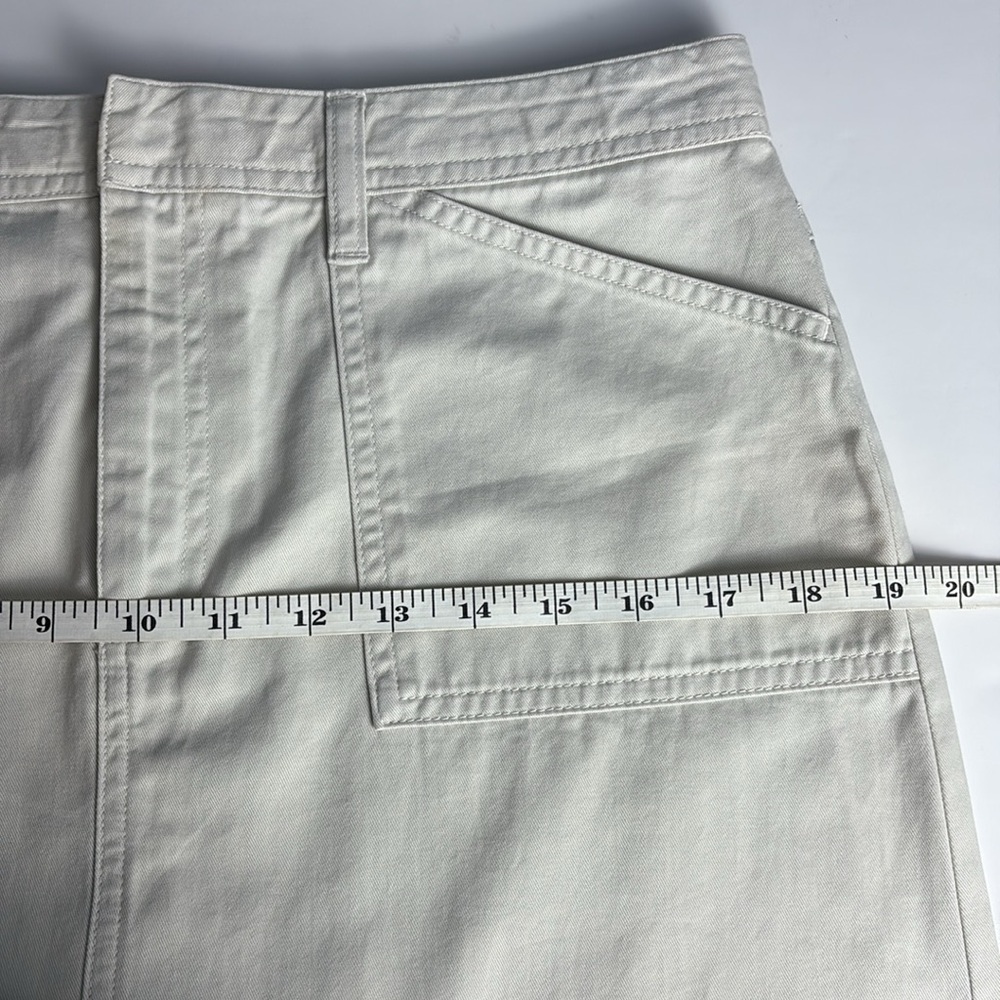 Old Navy Cream Minimalist Long Skirt Modest 100% Cotton Women's Size 8 - Picture 7 of 7